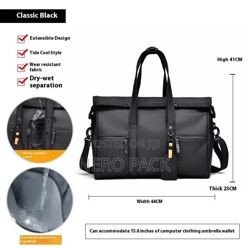Large Capacity Waterproof Pu Travel Bag