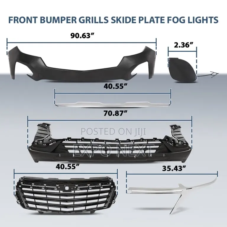 2022-2023 Chevy Equinox Front Bumper Complete+Sensor Holes/Fog Lights