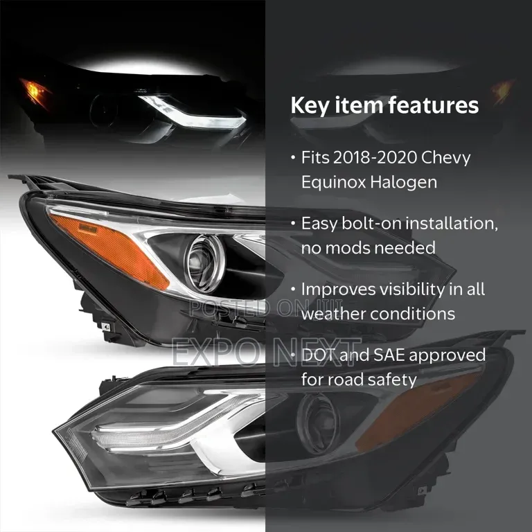 Chevrolet Equinox 2018-2020 Halogen/Led Head Lights