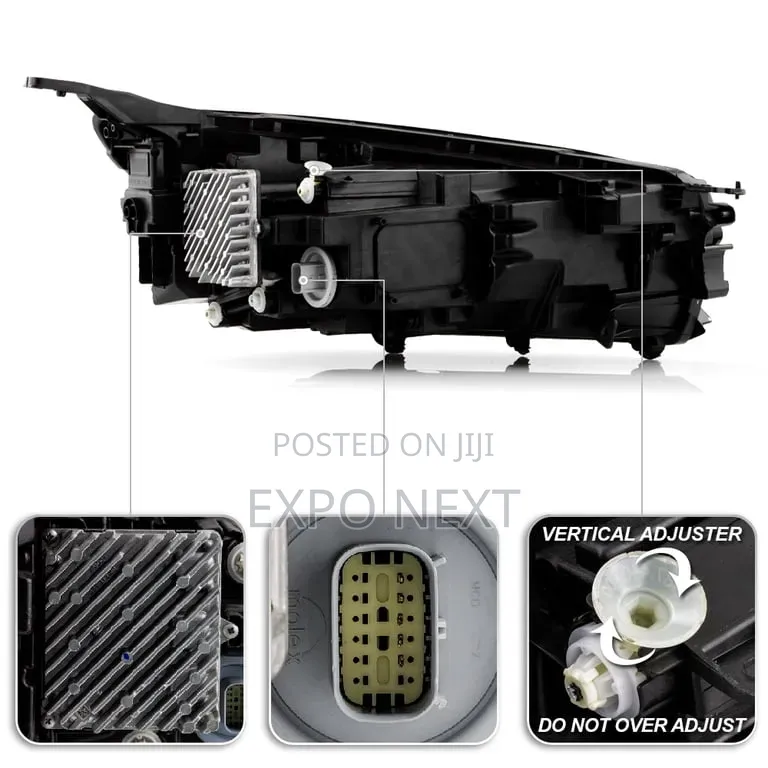 Headlight Fit for Chevrolet Equinox 2022-2025 Black Left + Right Pair