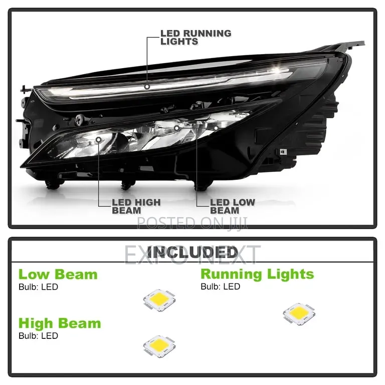 Headlight Fit for Chevrolet Equinox 2022-2025 Black Left + Right Pair