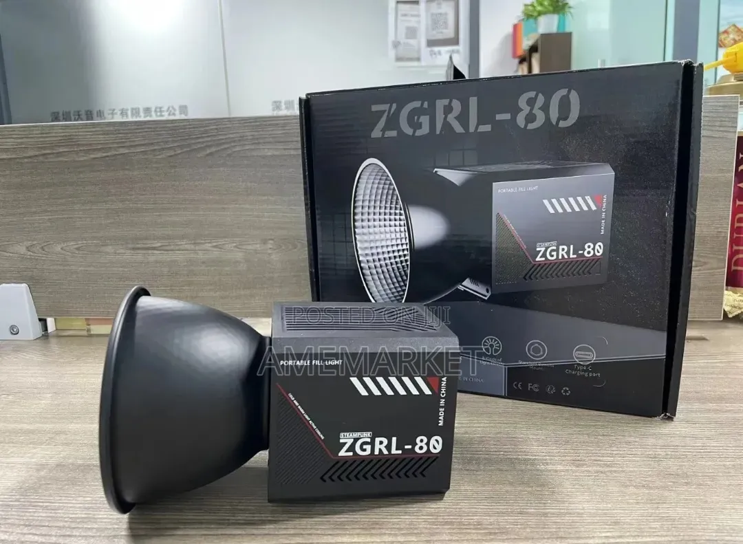 ZGRL-80 80W Portable COB LED Video Light With Built-in Battery