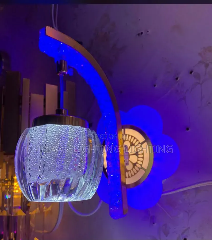 Luxury Crystal Wall Bracket - Blue LED