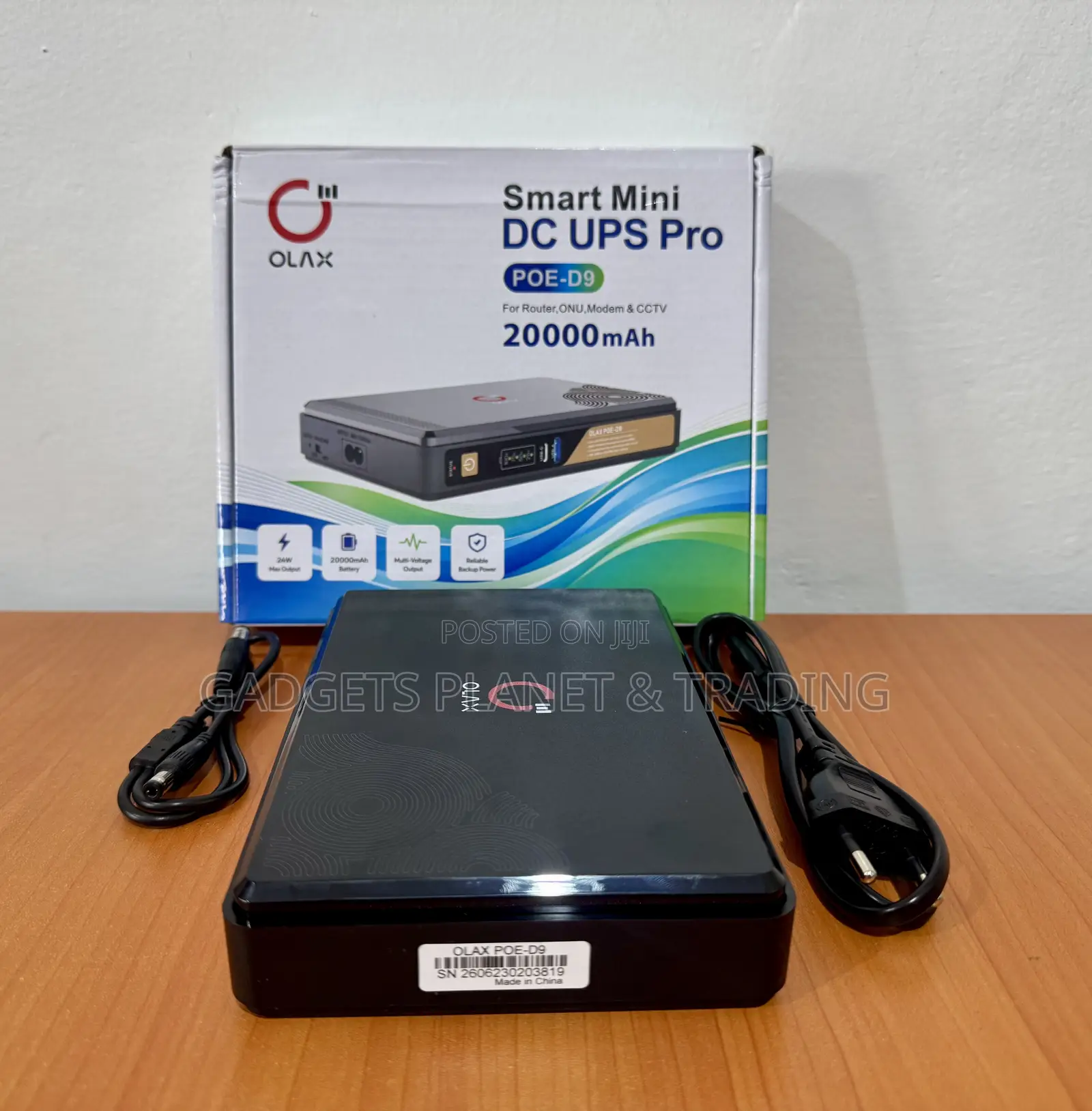 OLAX POE D9 Pro 20000mAh Mini DC UPS for Router, CCTV & Network Device