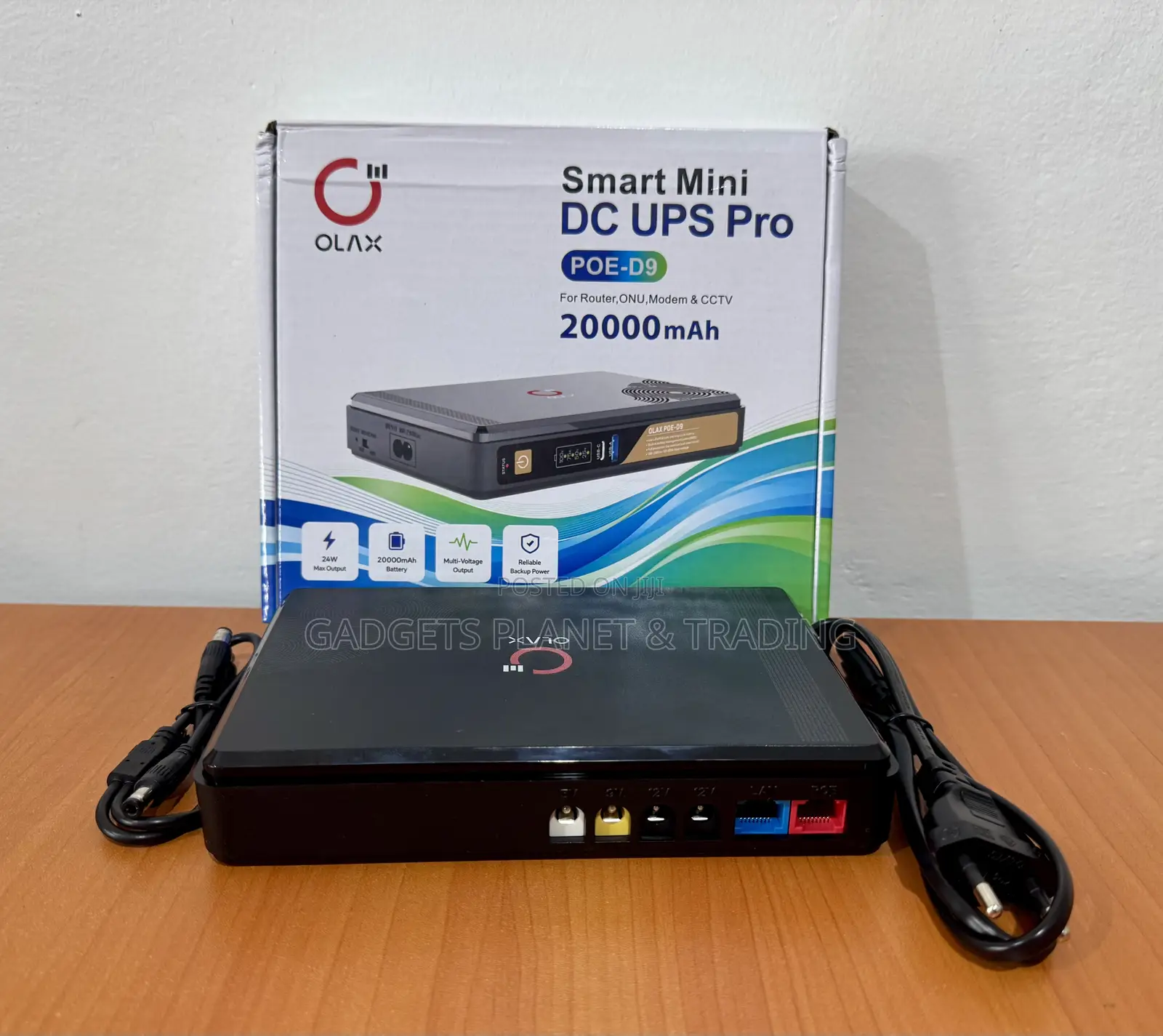 OLAX POE D9 Pro 20000mAh Mini DC UPS for Router, CCTV & Network Device