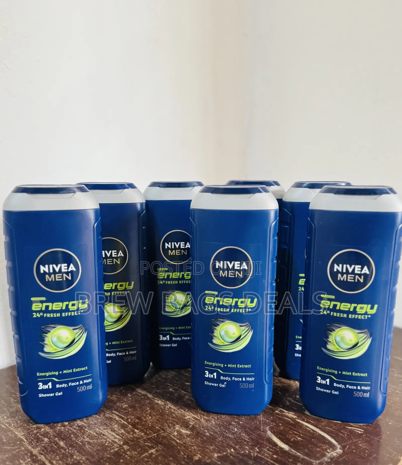 NIVEA MEN Energy 3-in-1 Shower Gel (500ml) From Uk.