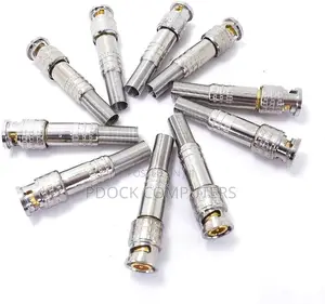 BNC Male Connector for RG-59 Coaxical Cable, Brass End, 10PACK