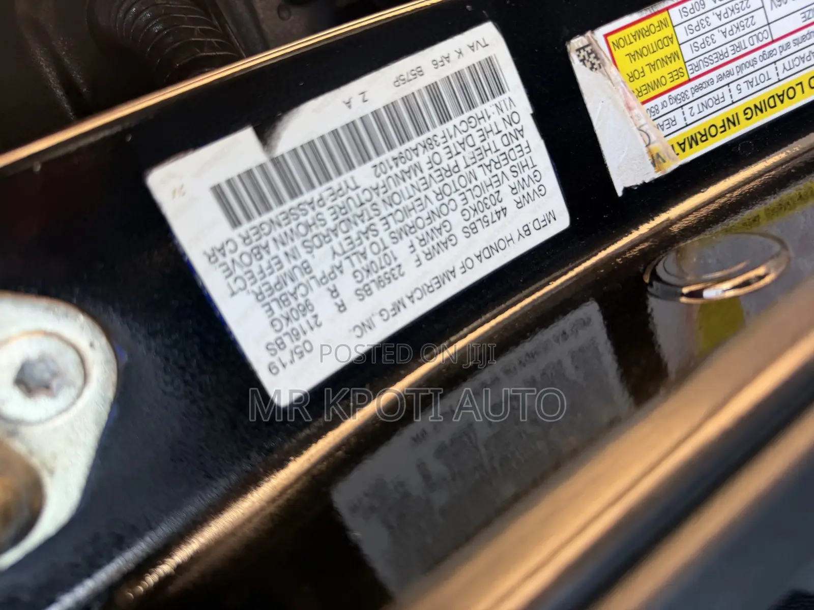 Honda Accord 2018 Black