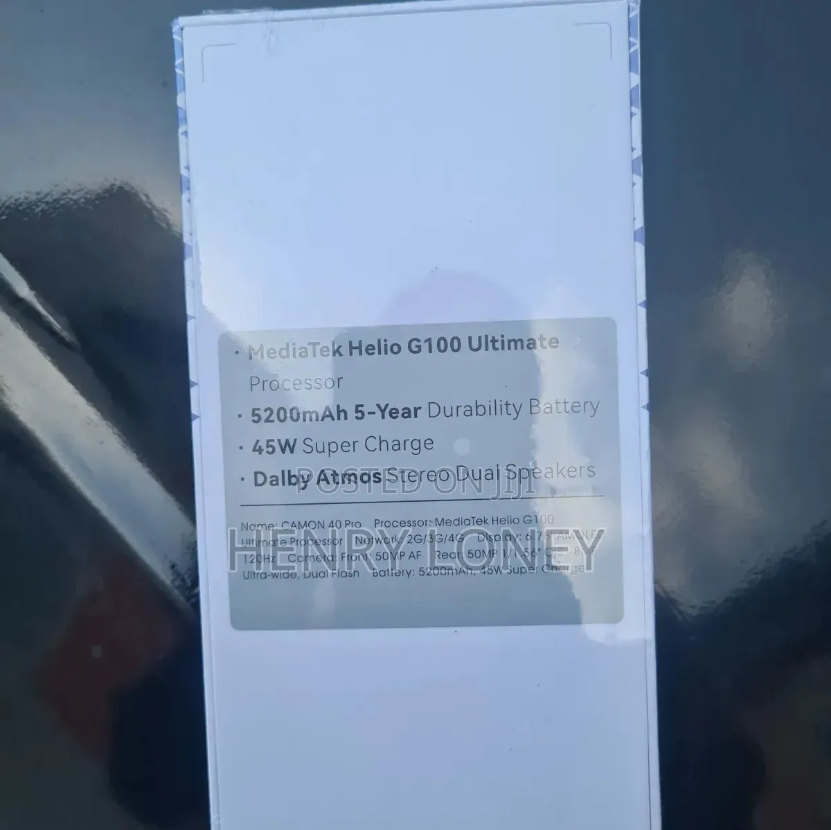 New Tecno Camon 40 256 GB Black