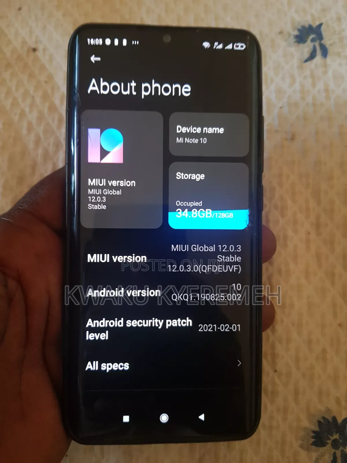 Xiaomi Mi Note 10 128 GB Black