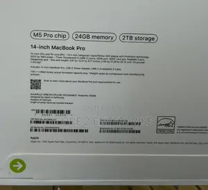 New Laptop Apple MacBook Pro 24GB Apple M5 Pro SSD 2T