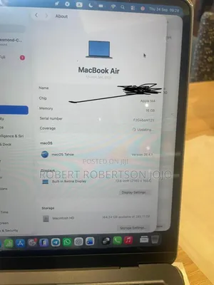 Laptop Apple MacBook Air 16GB Apple M4 SSD 256GB