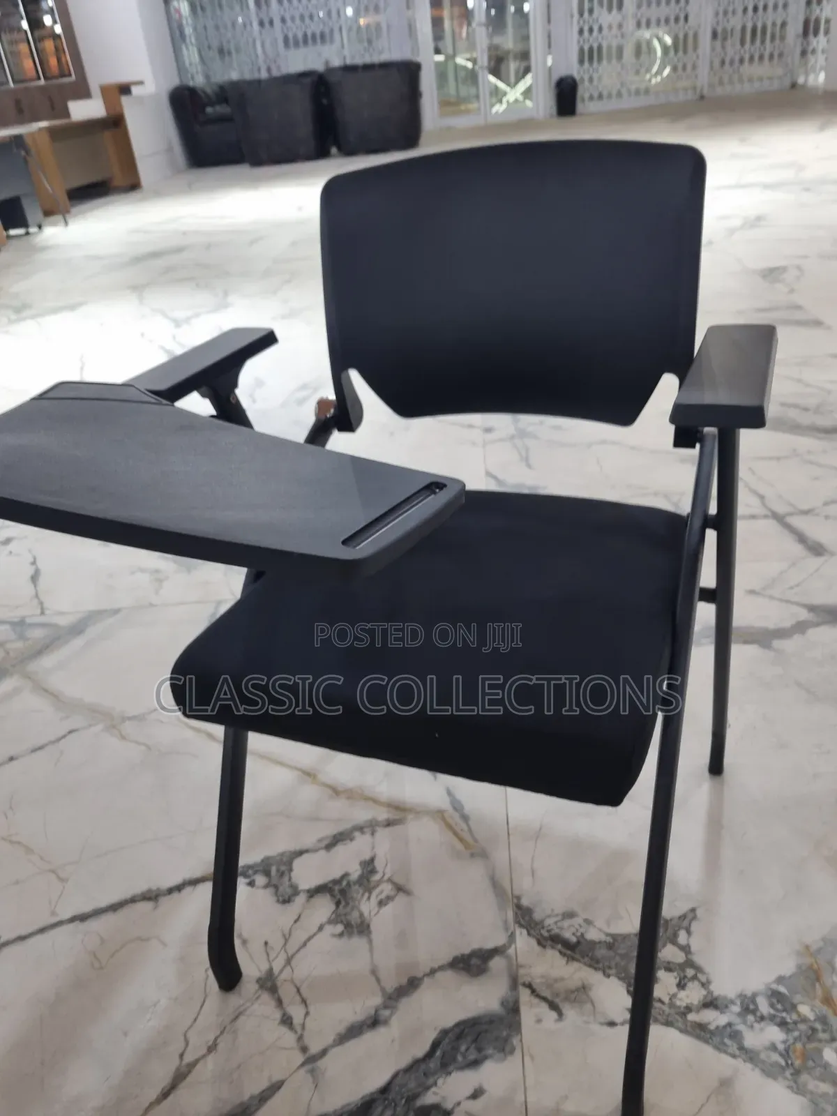 Folding Training Chair With Flip-Up Writing Tablet and Armrests