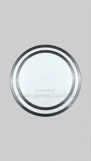 Modern Double Round LED Ceiling Light - Silver