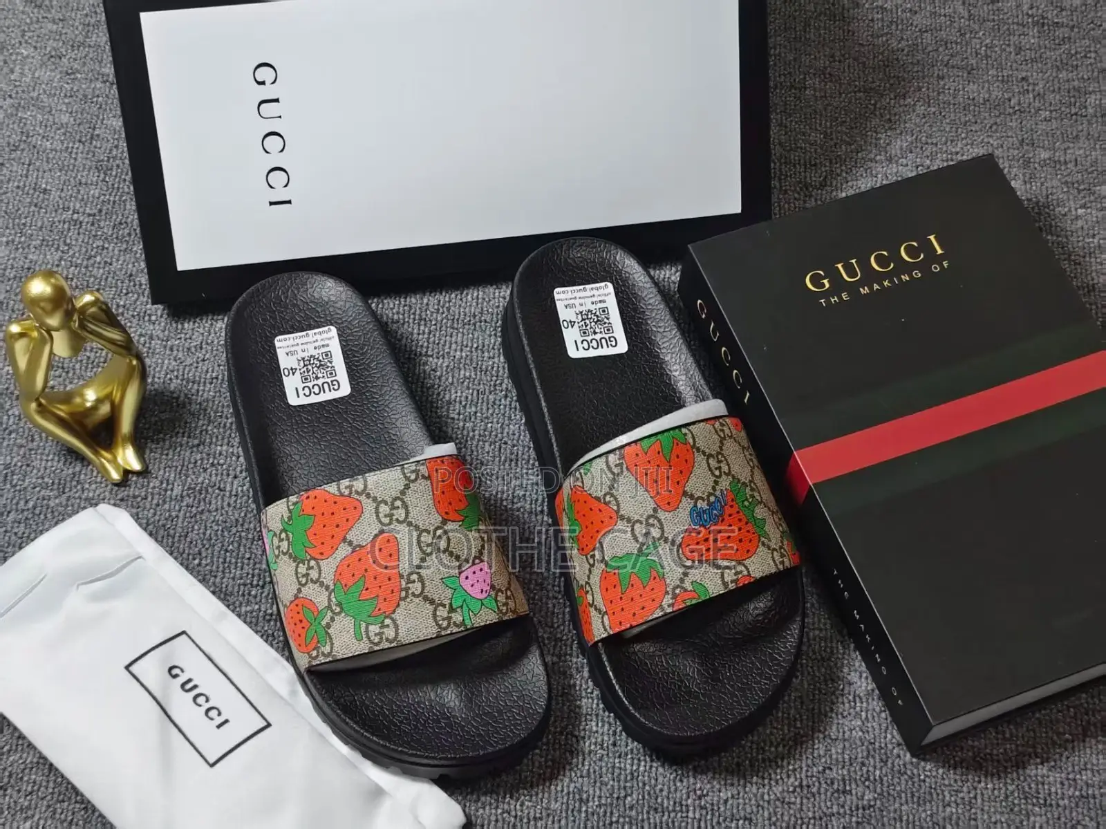 Gucci GG Strawberry Slide Sandals