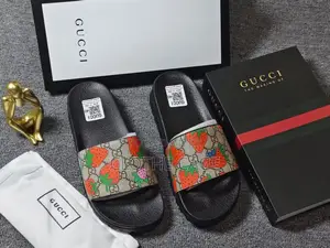 Gucci GG Strawberry Slide Sandals