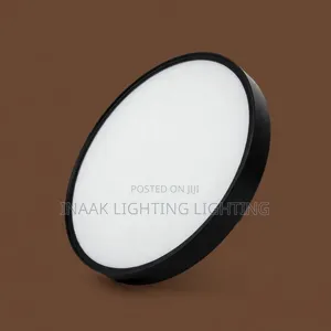 Modern Round Black Frame LED Flush Ceiling Light