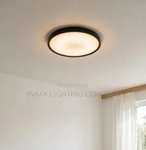 Modern Round Black Frame LED Flush Ceiling Light