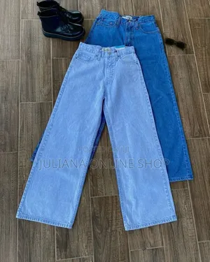 Ladies Wide Leg High Waist Trousers