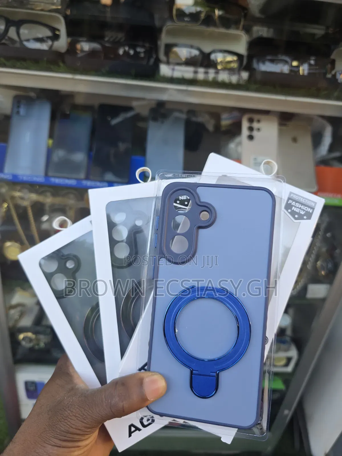 Galaxy A07/A17/A26/A36/A56/A57 Stylish Case With Ring Stand