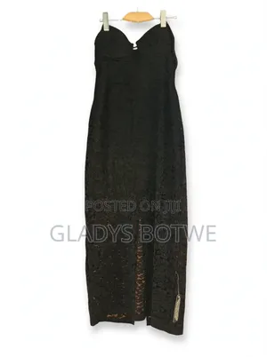 New Black Sleeveless Lace Dress. Uk. 14