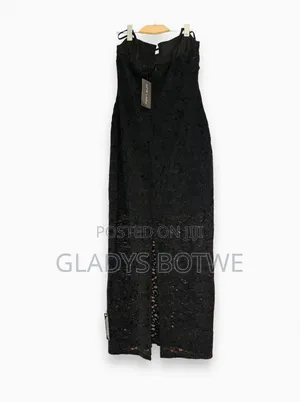 New Black Sleeveless Lace Dress. Uk. 14