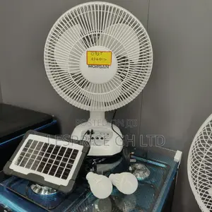 Super Efficient Rechargeable Fan With Solar Panels and Led Light