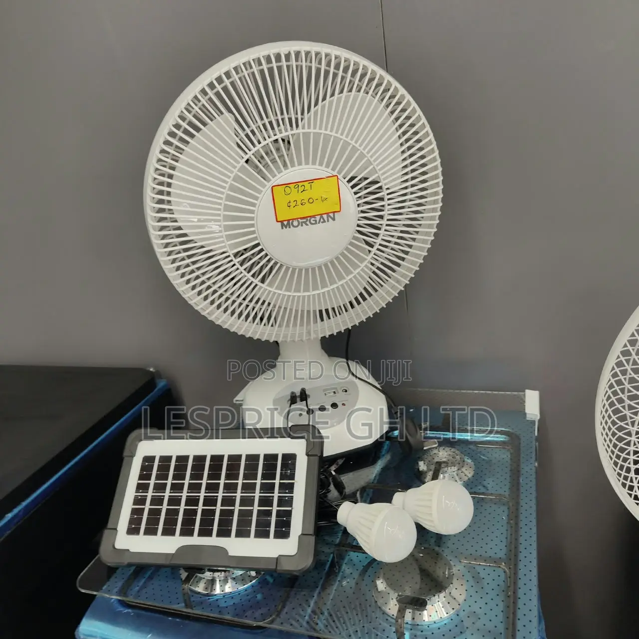 Long Lasting Original Rechargeable Fan With Solar Panels and Led Light