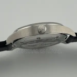 IWC Schaffhausen Portugieser Automatic Silver Watch With Leather Strap