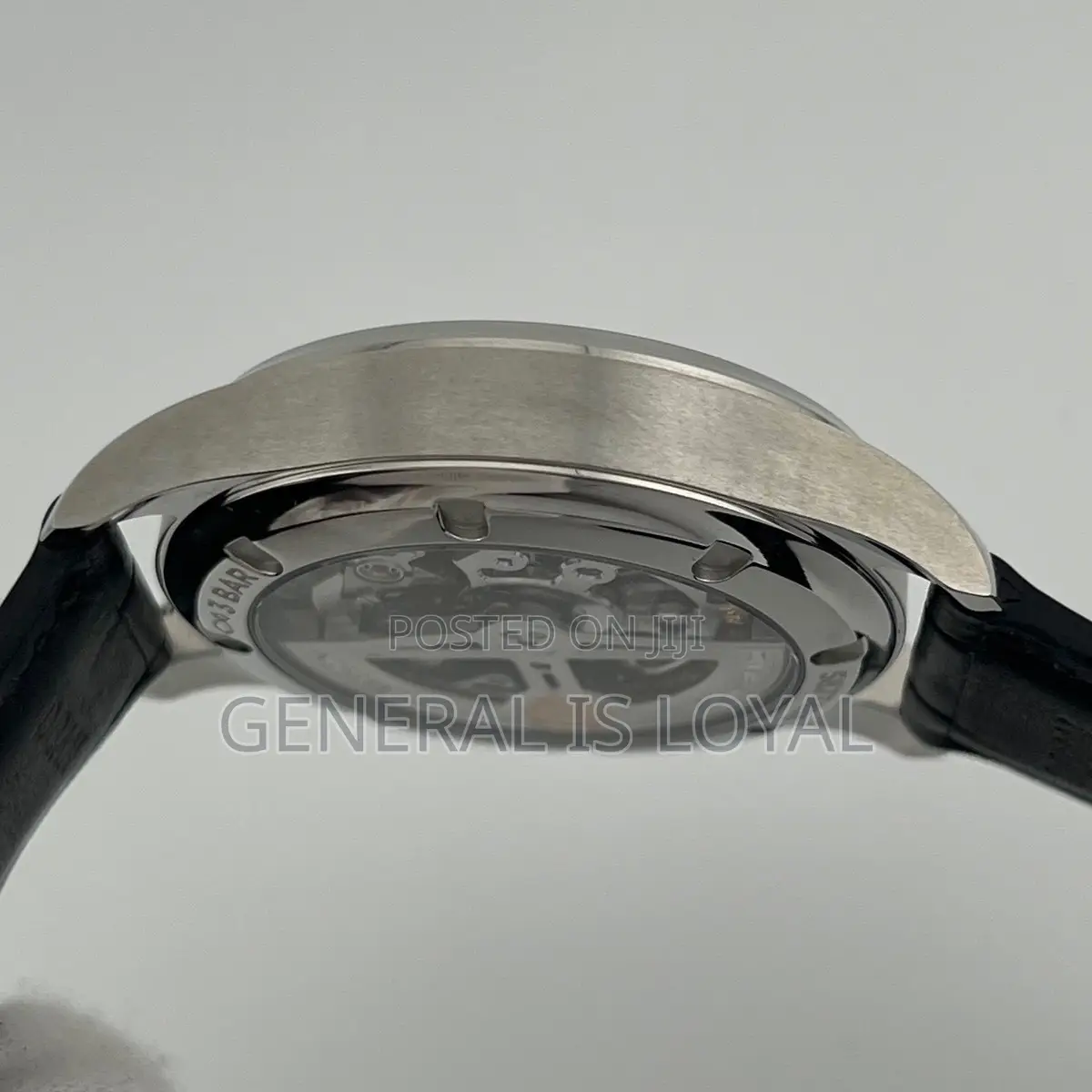 IWC Schaffhausen Portugieser Automatic Silver Watch With Leather Strap