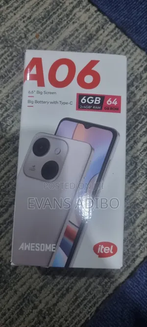 New Itel A06 64 GB Black