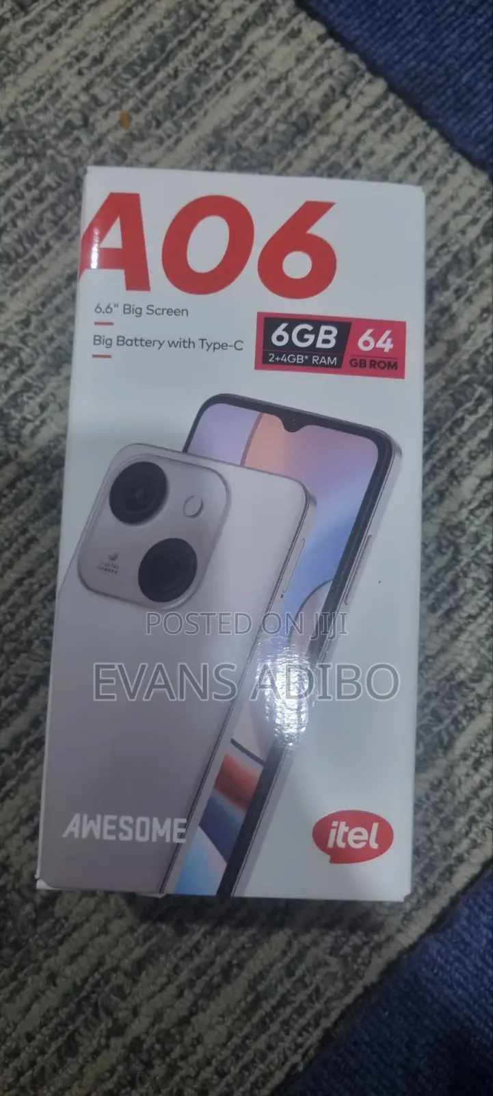 New Itel A06 64 GB Black