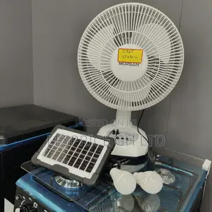 Topmost Top Quality Morgan Rechargeable Solar Fan With USB Port & Bulb