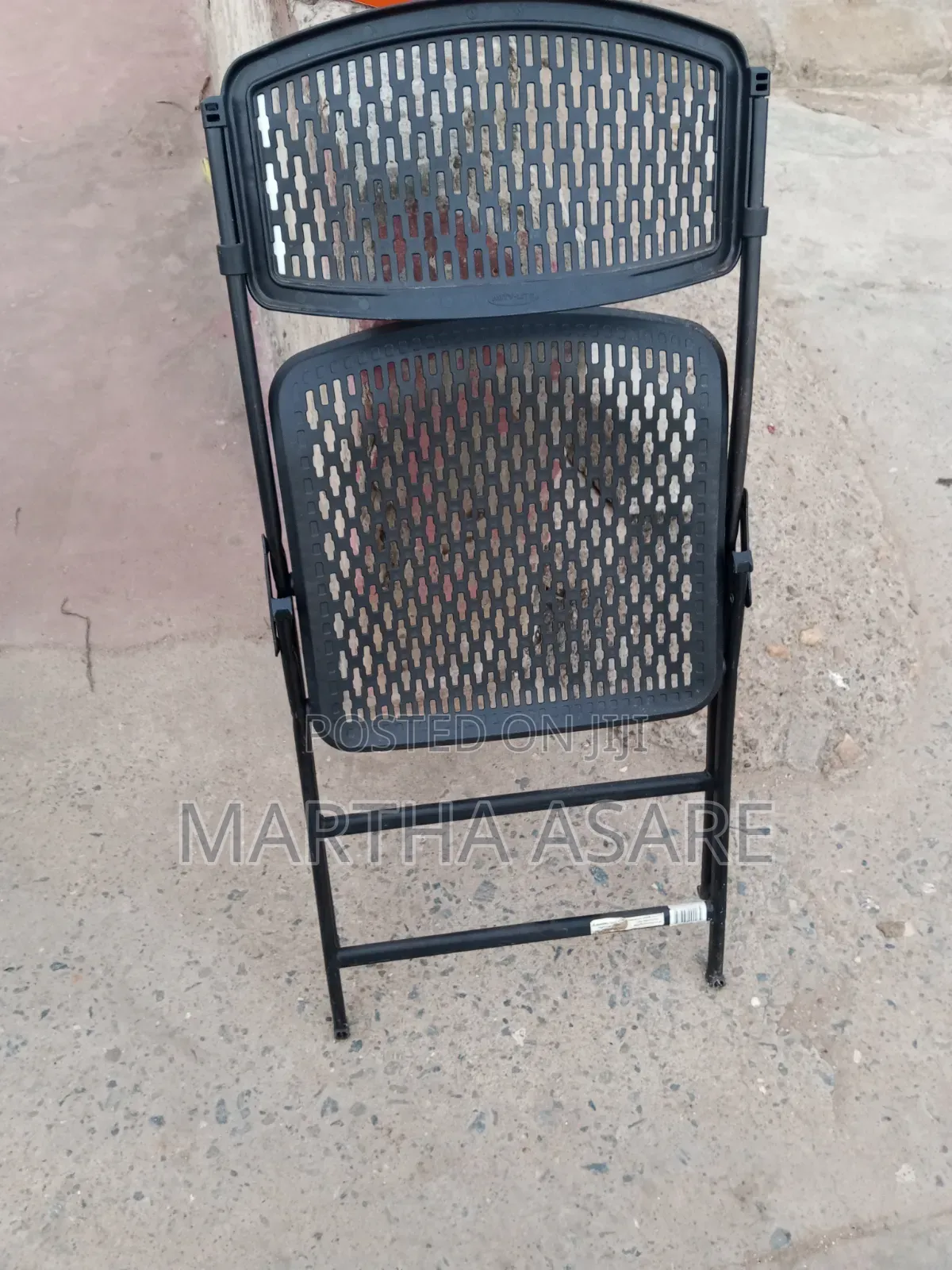This Is a Commercial-Grade Ventilated Plastic Folding Chair.