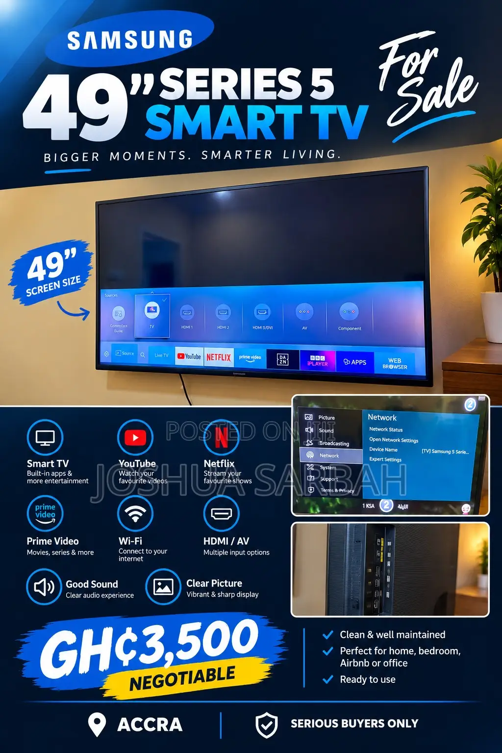 49” Samsung Series 5 Smart TV