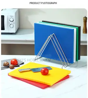 6 Compartment Stainless Steel Chopping Board Holder
