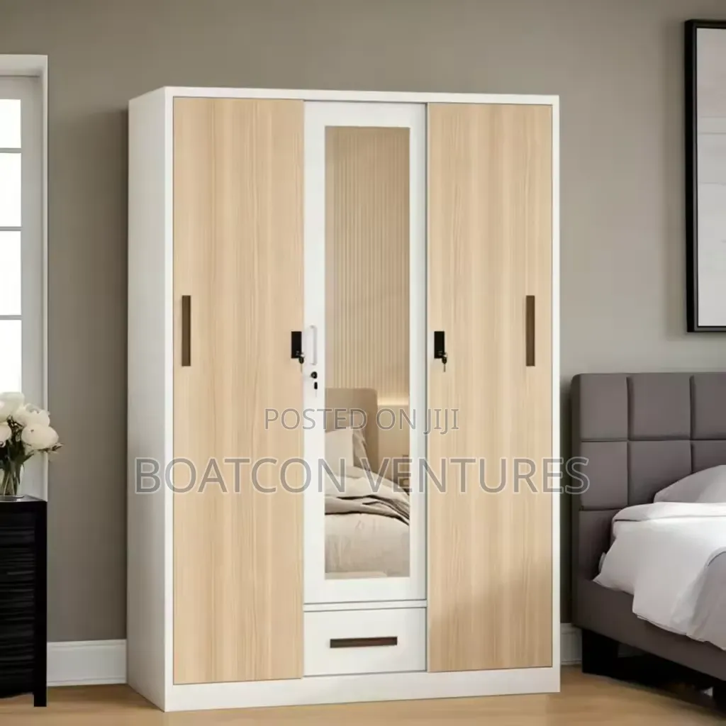 3 Doors Waterproof Metal Steel Wardrobe Cabinet