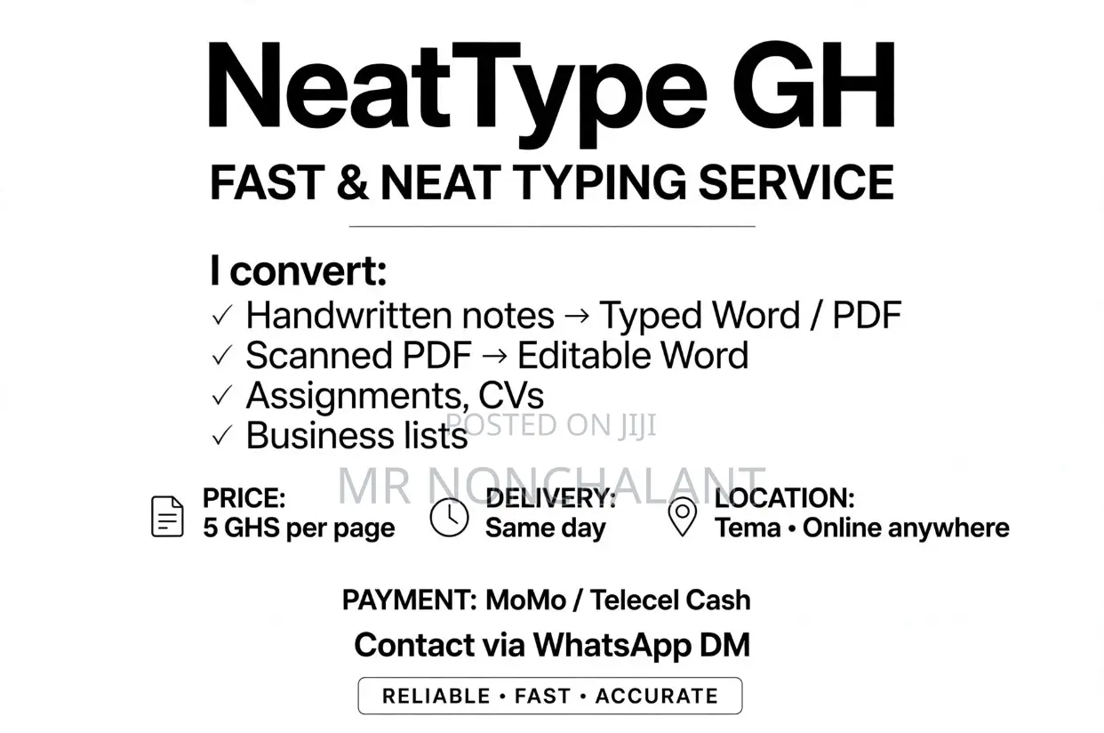 Fast Typing Service Per Page - Tema - NeatType GH