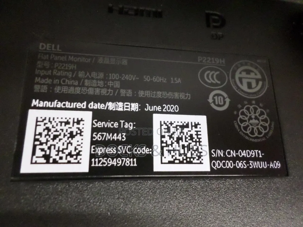 The Dell P2219H Full HD (1080p) IPS Monitor