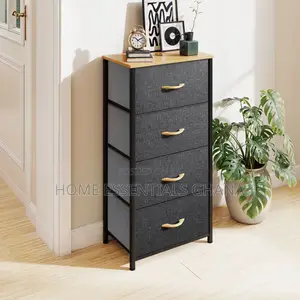 4 Drawer Dresser Fabric Chest of Drawers Furniture Storage Organizer