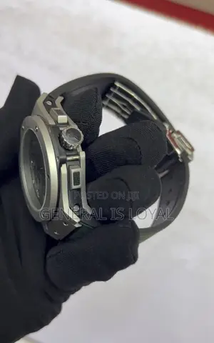 Hublot Big Bang Chronograph Tantalum Gray Dial Green Strap Watch