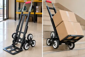Foldable Stair Climbing Hand Truck Trolley 6-Wheel 50kg