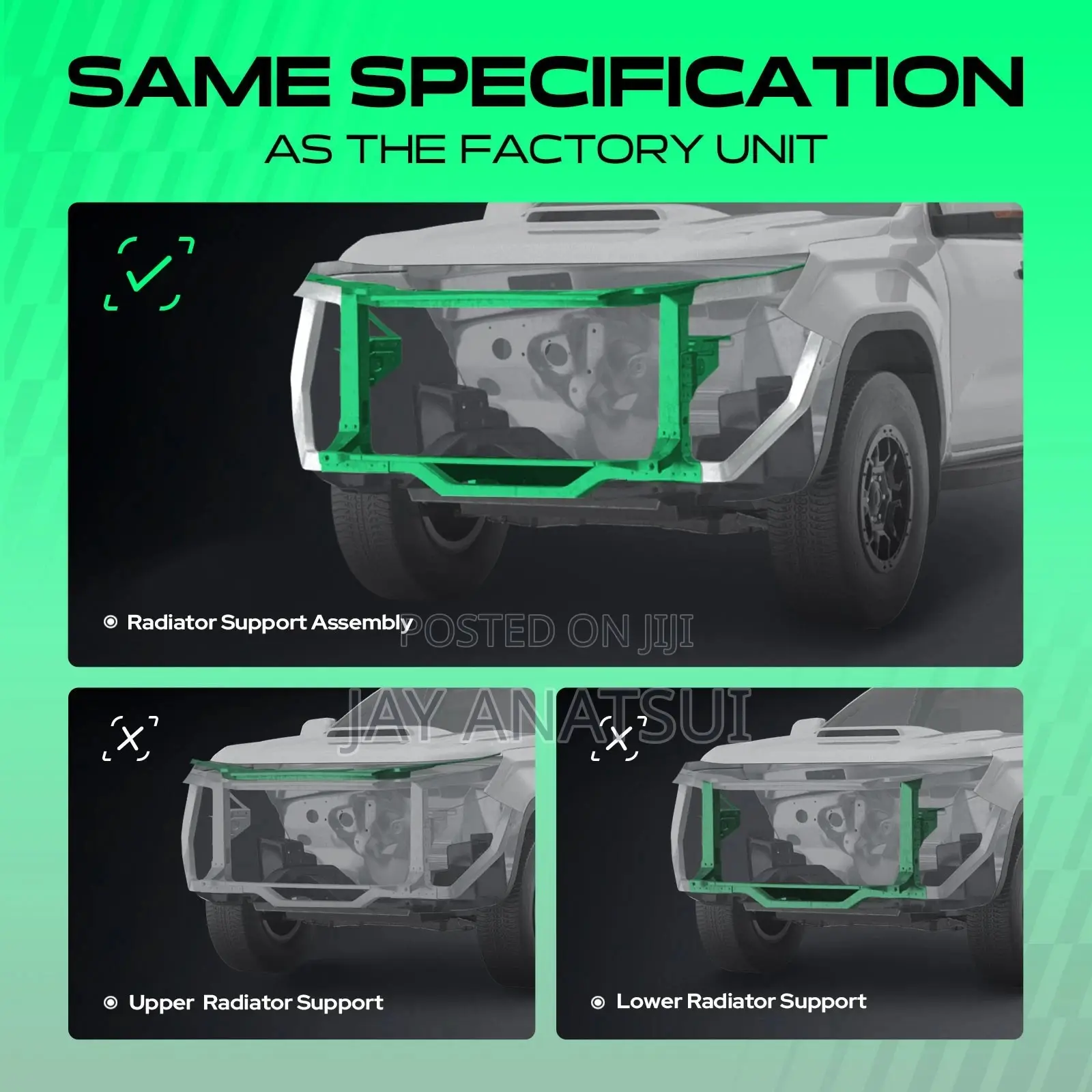Highlander Radiator Support 2014 2015 2016 2017 2018 2019