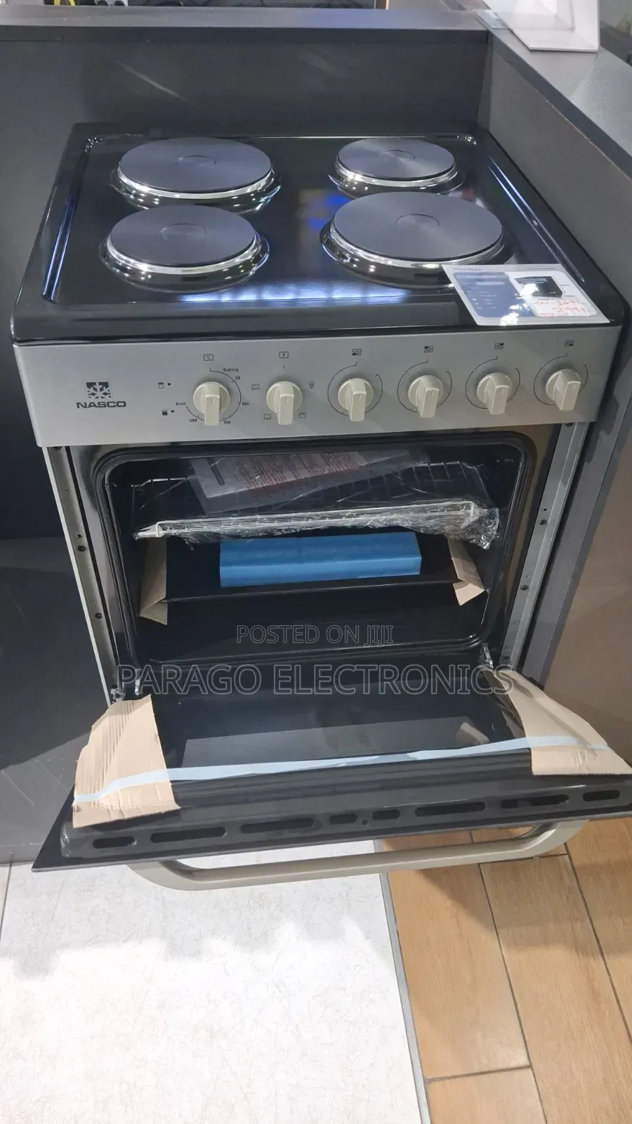 Nasco 4 Burner Electric Hob With Oven Nas-Dm4h109