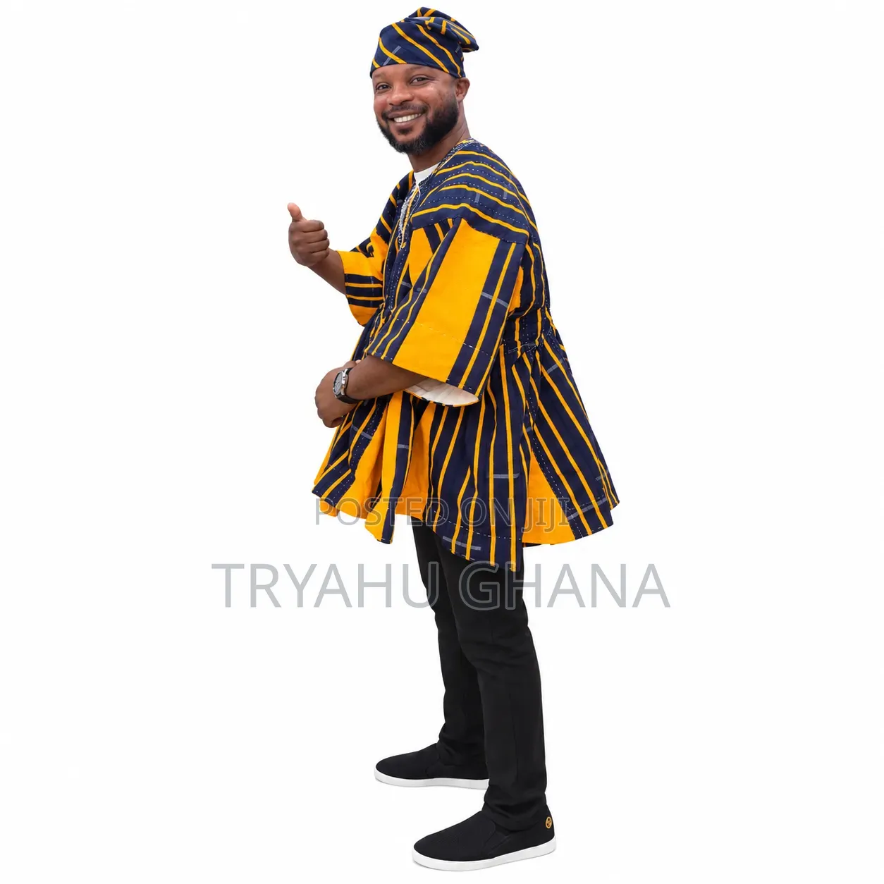 Tamale Handwoven Smock for Men — TRYAHU Ghana