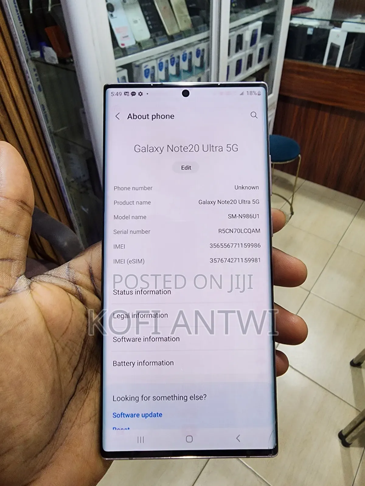 Samsung Galaxy Note 20 Ultra 5G 128 GB Purple