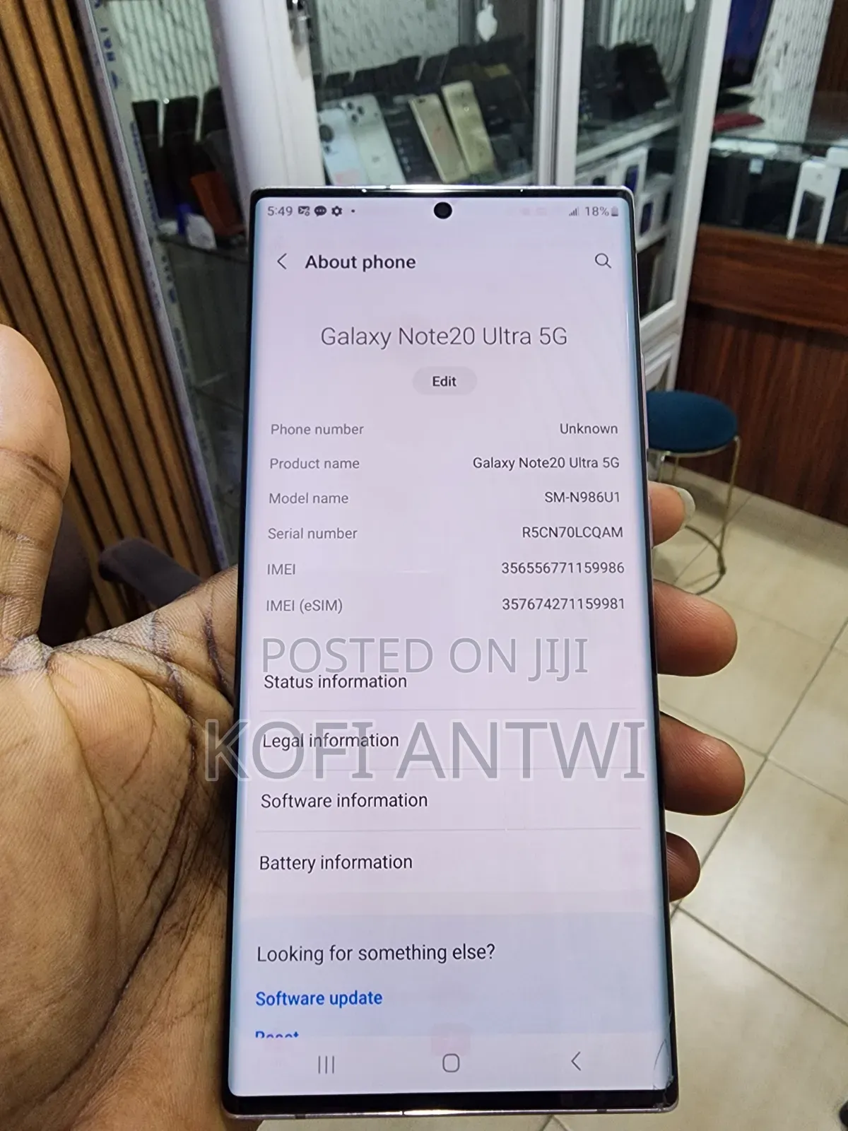 Samsung Galaxy Note 20 Ultra 5G 128 GB Purple