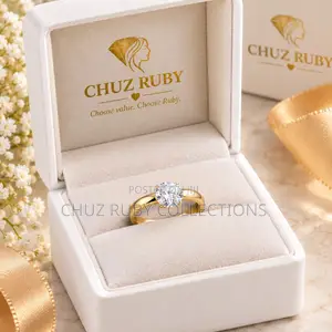 Classy and Trendy Gold Promise Rings (Includes Free Ring Box)