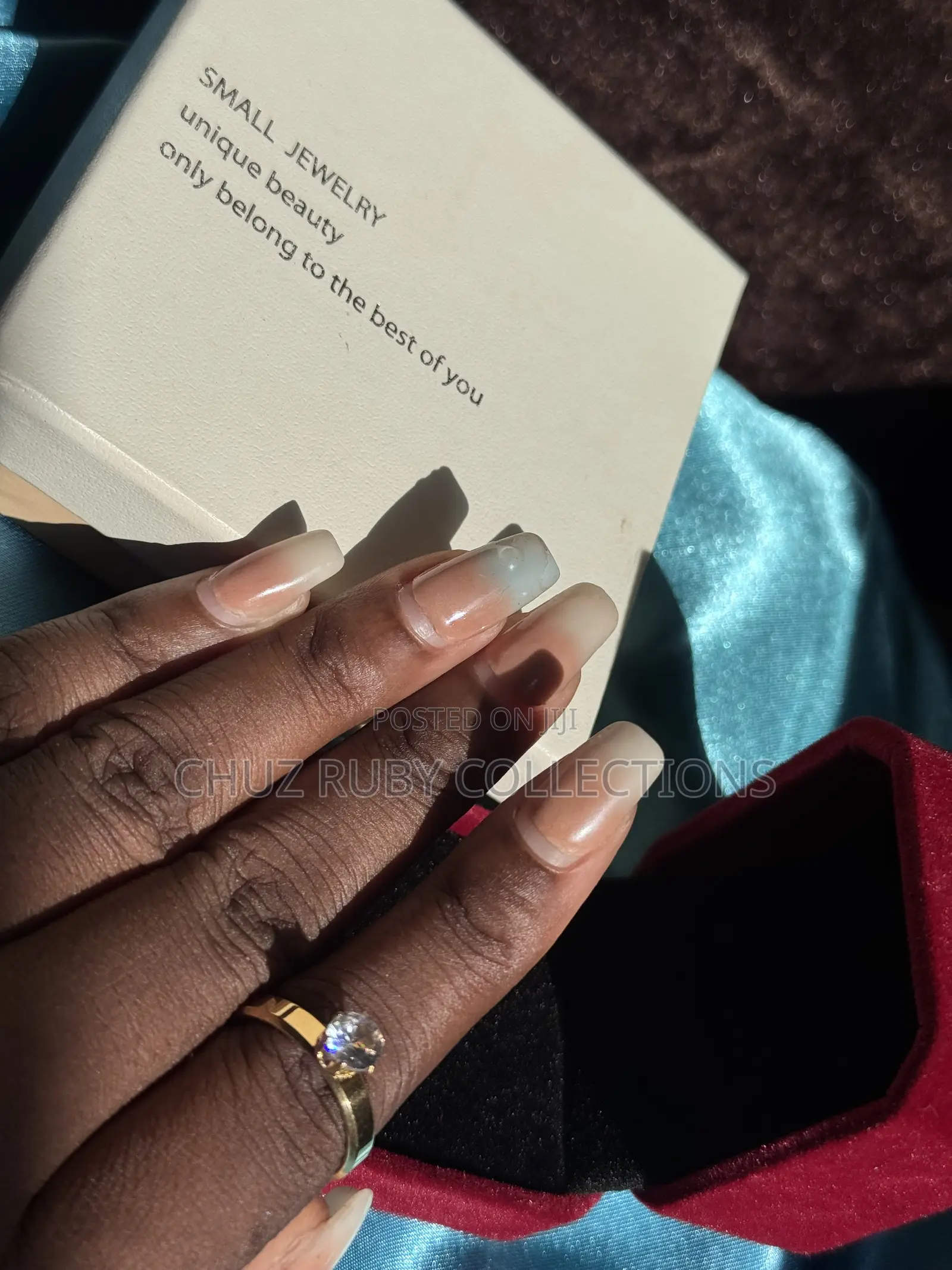 Classy and Trendy Gold Promise Rings (Includes Free Ring Box)
