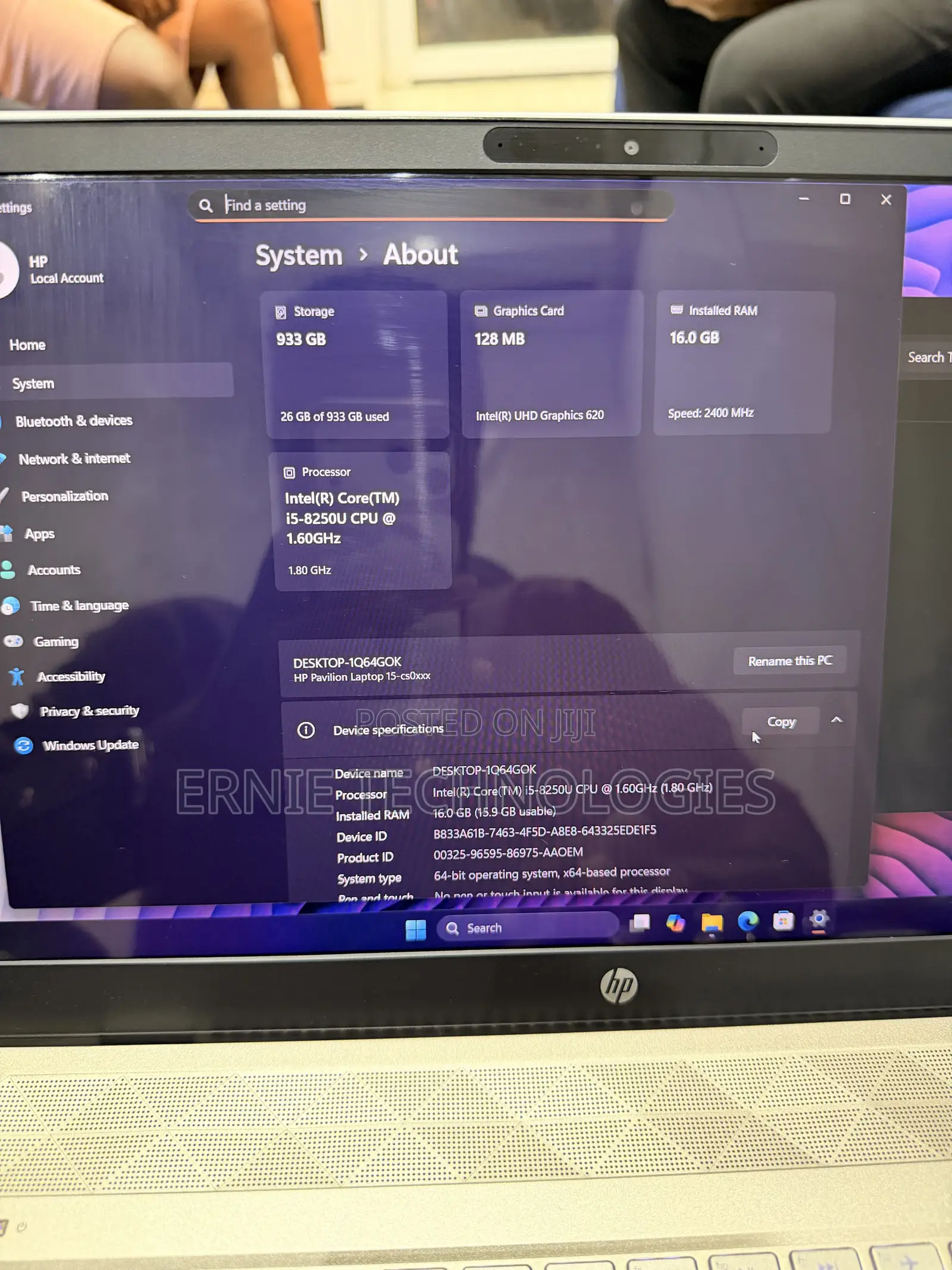 Laptop HP Pavilion 15 8GB Intel Core i5 HDD+SSD 1T